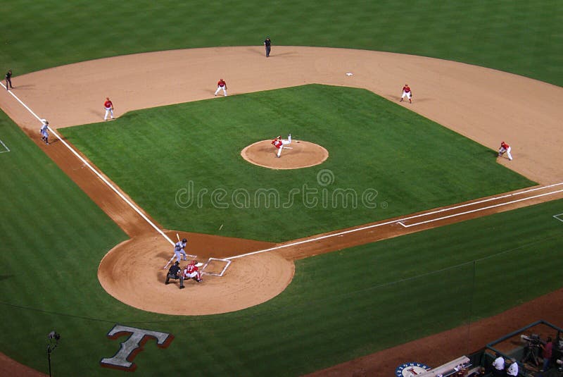Texas Rangers Baseball Game at Night Editorial Stock Image - Image