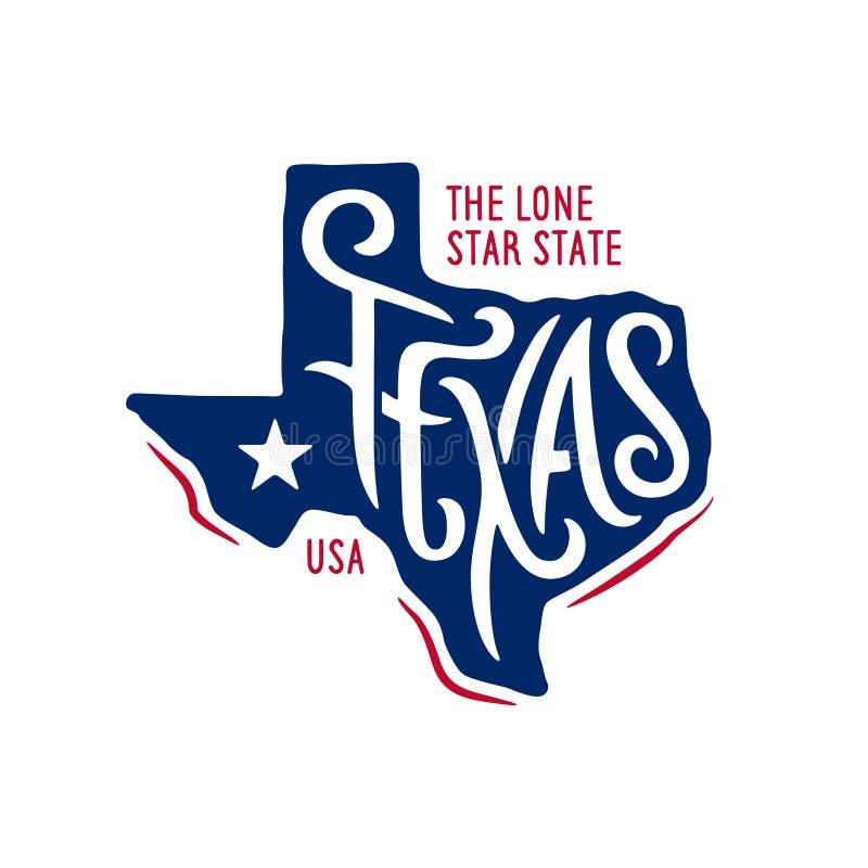 Texas Related T-shirt Design. the Lone Star State Stock Vector ...