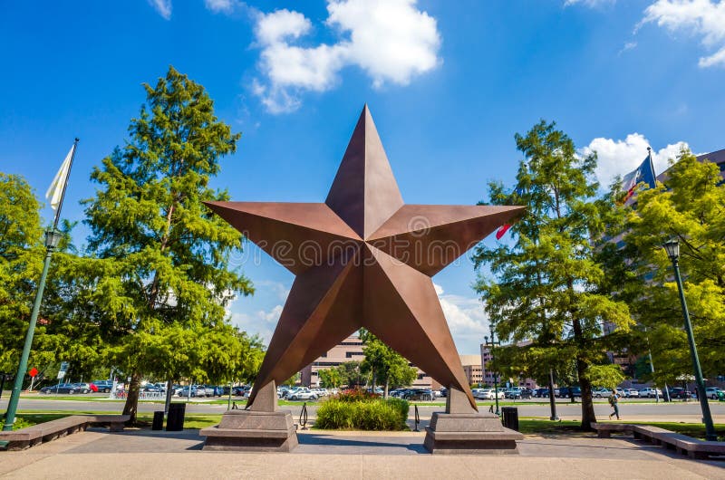 Texas Star in front of the Bob Bullock Texas State History Museum in downtown Austin