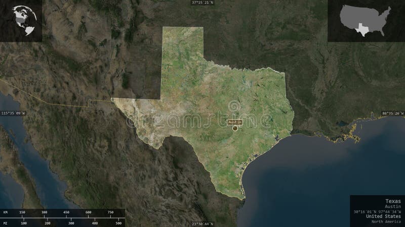 Satellite Map Of Texas Texas, United States - Composition. Satellite Stock Illustration -  Illustration Of Planet, Region: 186082771