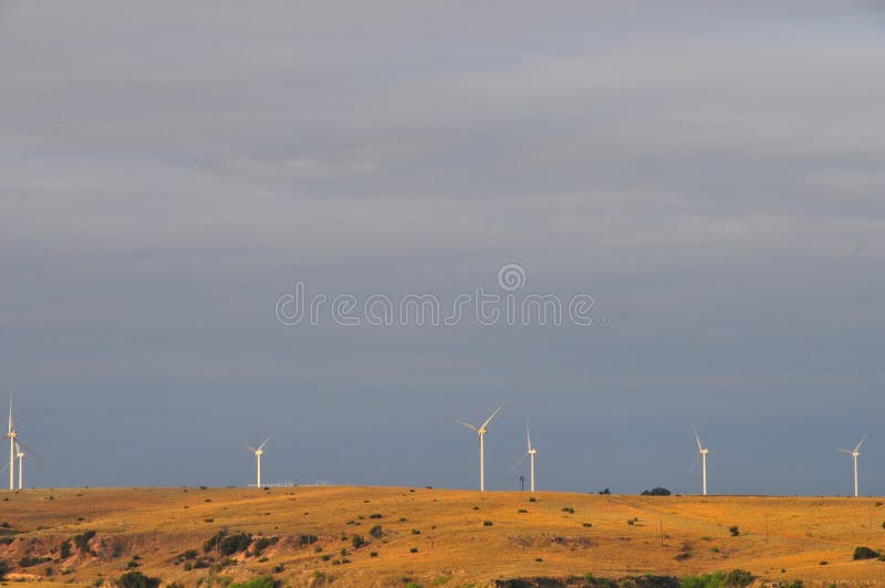 Big Sky Texas Windmills stock image. Image of plains, puddle 4383885