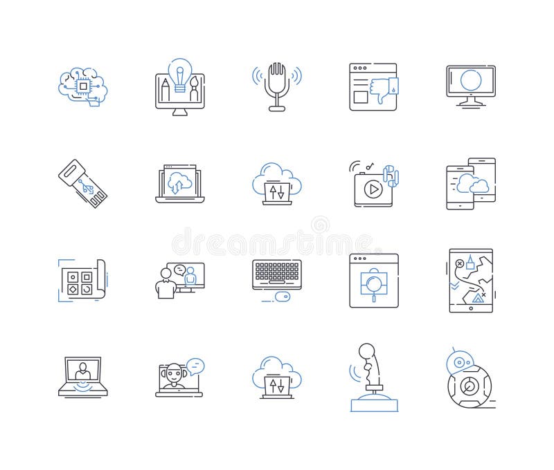Text analytics line icons collection. NLP, Sentiment, Semantics, Syntax, Topic, Clustering, Classification vector and vector illustration