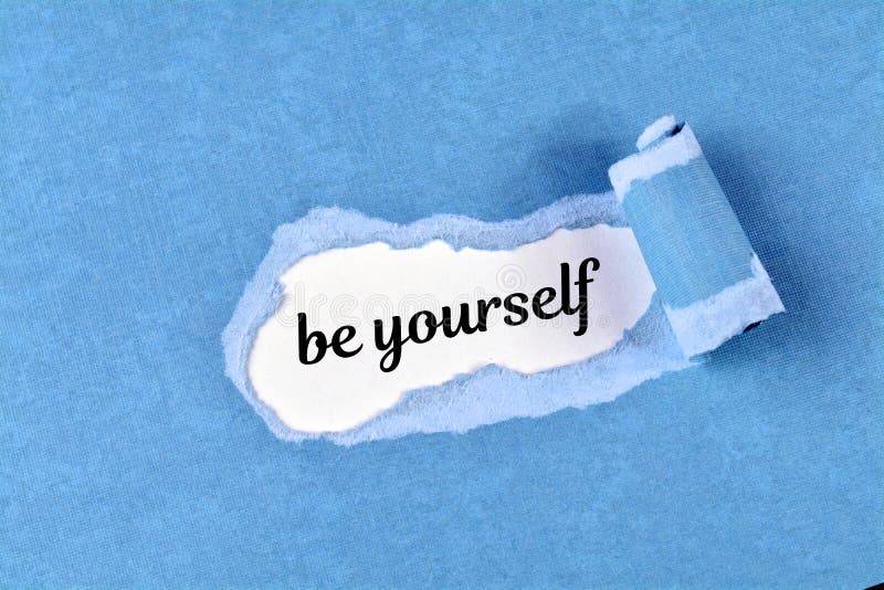 Be yourself word stock photography