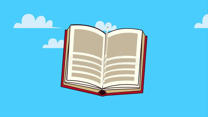 Text Book Open Literature Animation Stock Footage - Video of knowledge,  icon: 192040902