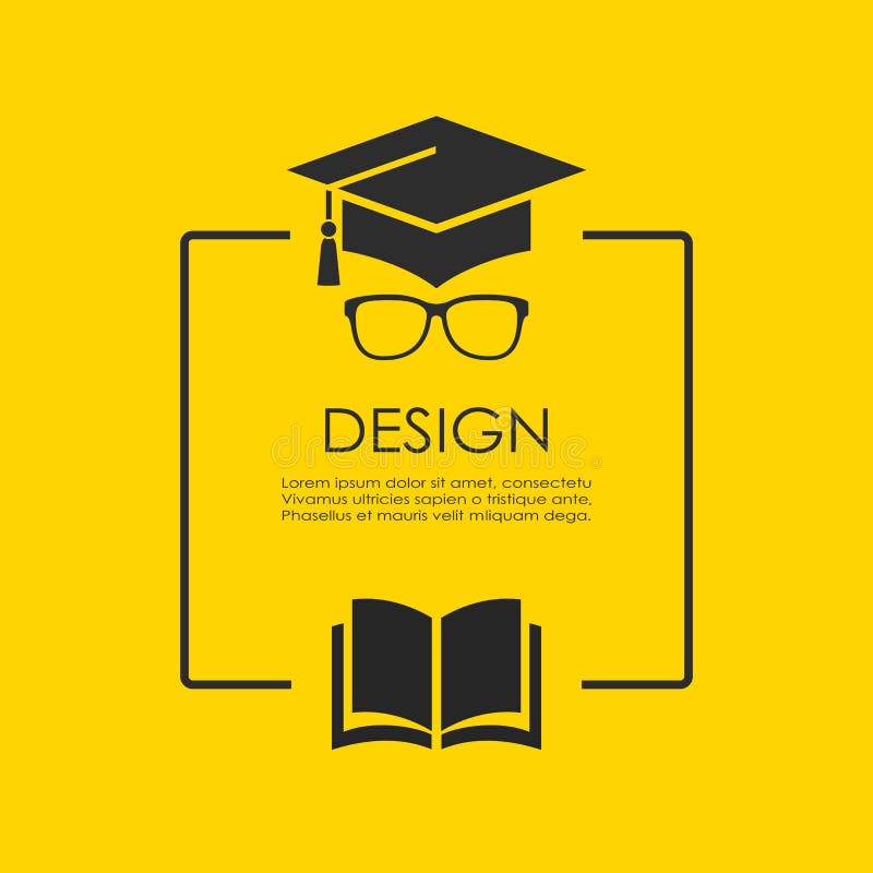 Text box design for education issue royalty free illustration