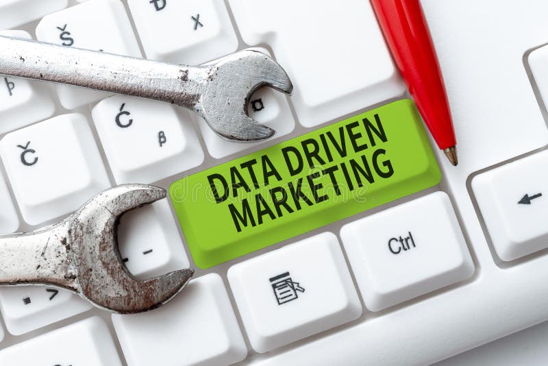 Text caption presenting Data Driven Marketing. Business idea Strategy built on Insights Analysis from interactions royalty free stock photos
