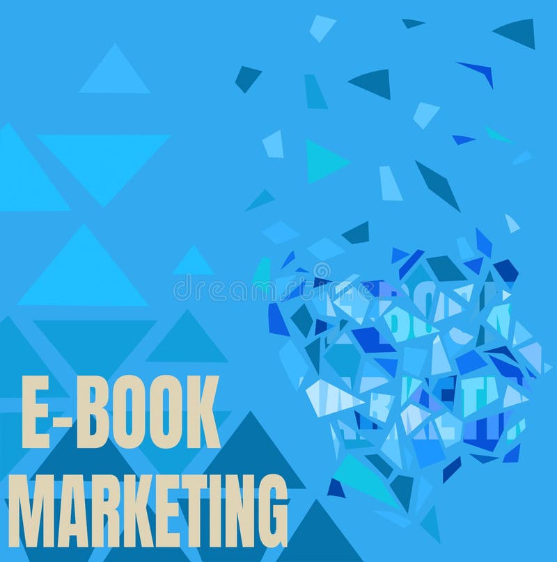 Text caption presenting E Book Marketing. Internet Concept digital file that can be used on any compatible computer royalty free illustration