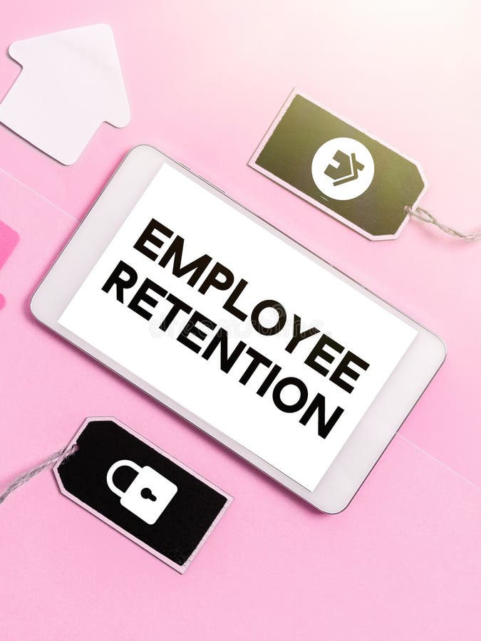 Text caption presenting Employee Retention. Business overview internal recruitment method employed by organizations royalty free stock photography