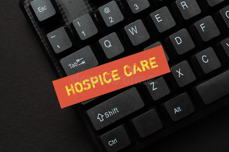 Text caption presenting Hospice Care. Business approach focuses on the palliation of a terminally ill patient s is pain