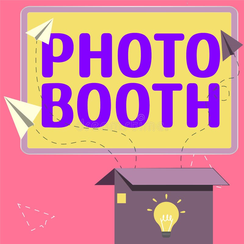 Handwriting text Photo Booth, Concept meaning form of photo sharing and  publishing in the format of a blog Stock Photo - Alamy