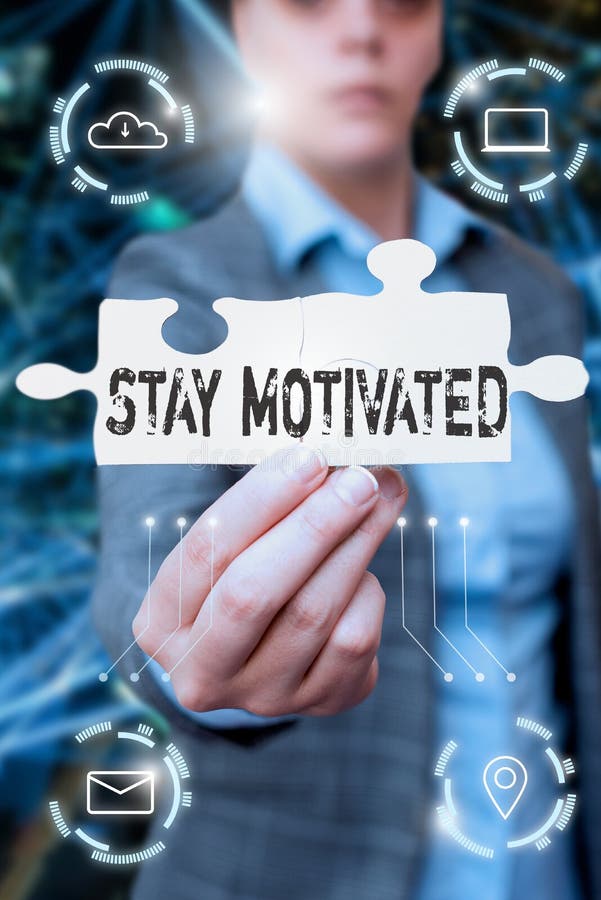 Conceptual Caption Stay Motivated. Business Overview Reward Yourself