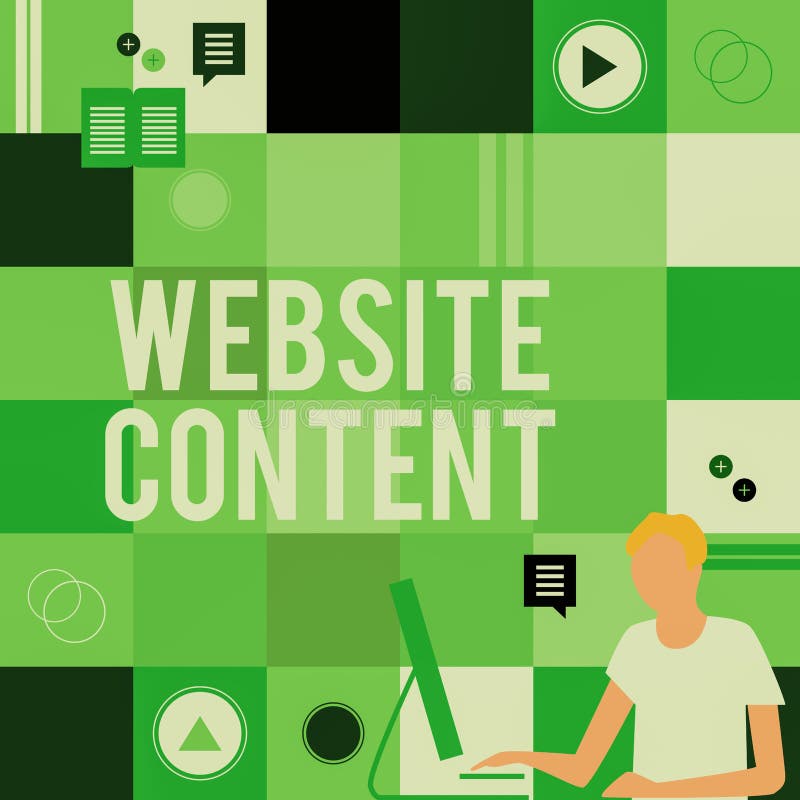 Text Caption Presenting Website Content. Concept Meaning Single Most