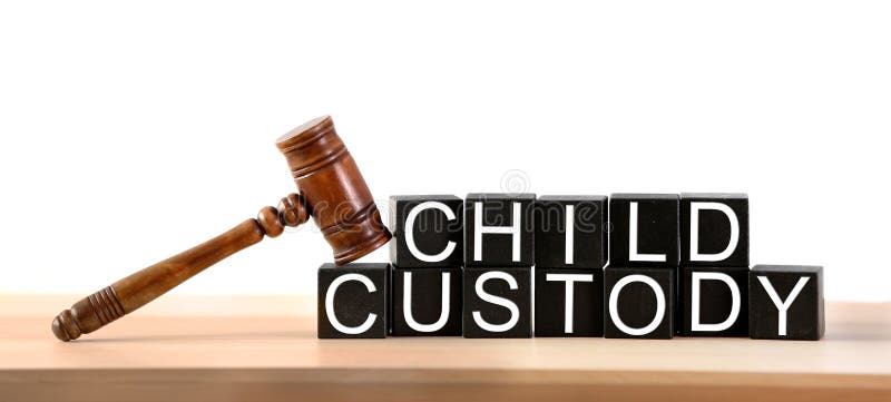 Text CHILD CUSTODY made of black blocks stock photos Text CHILD CUSTODY made of black blocks stock photos