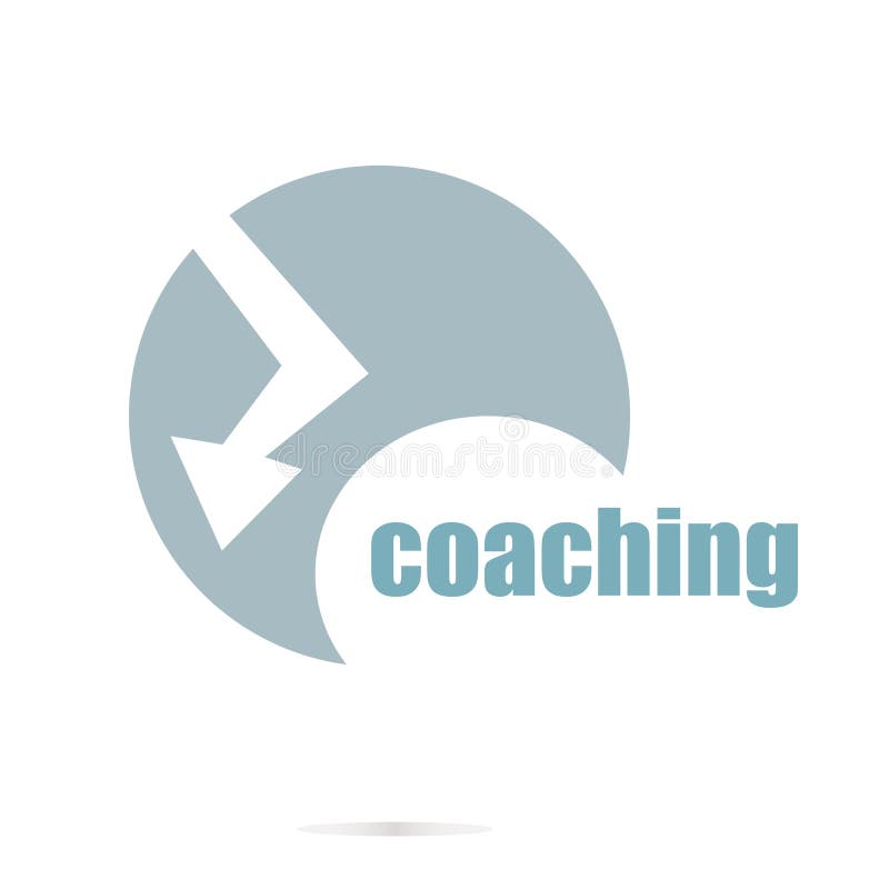 Text coaching. Education concept . Logo element and Abstract web Icon