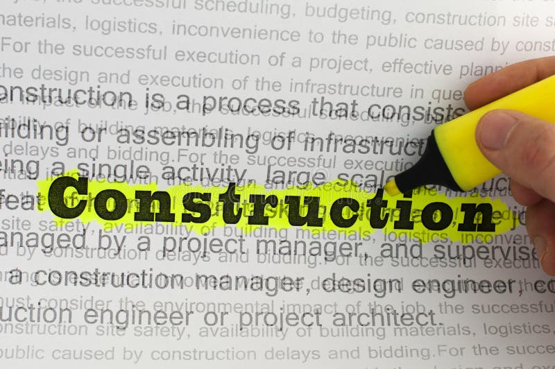 Text construction royalty free stock photography Text construction royalty free stock photography