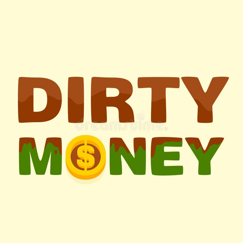 Dirty Money Laundering Illegal Activity Politic Crime Cliparts Stock