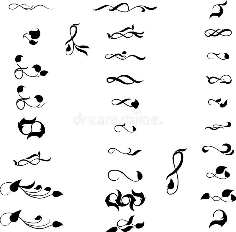 Text Divider. Page Separators Decoration. Vector Dividers or Breaks