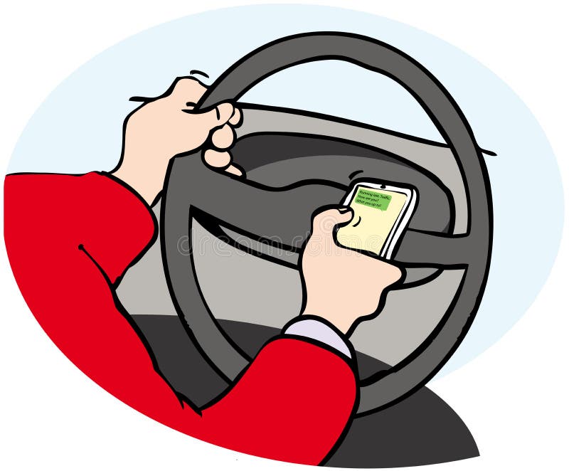 Texting While Driving Clipart