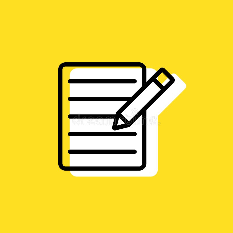 The text file with pencil simple vector icon illustration vector illustration