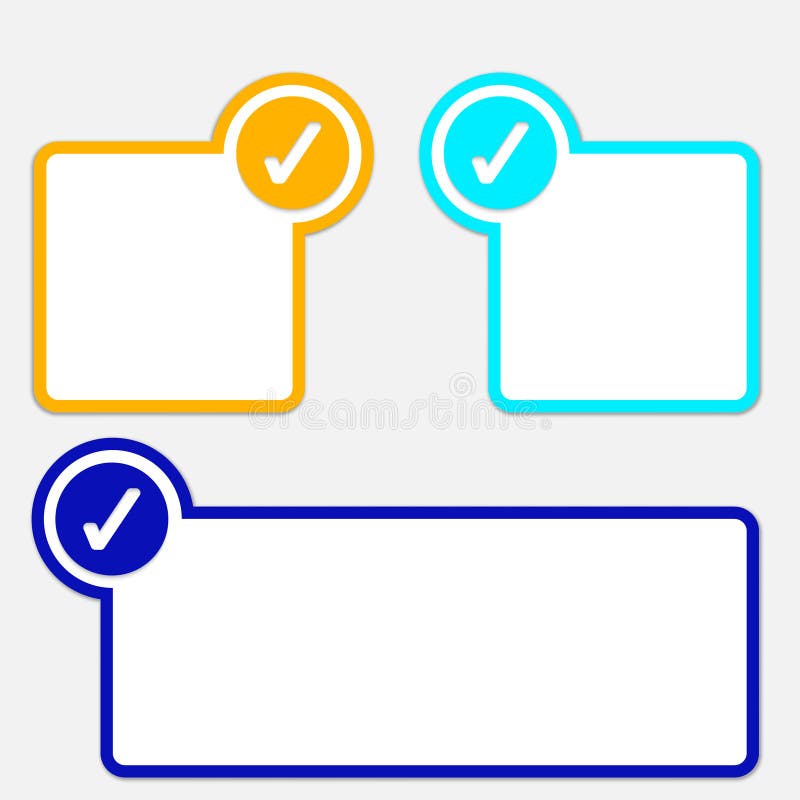 Text frame with check box