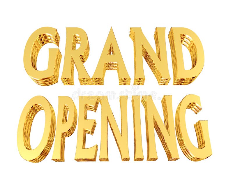 Text Grand Opening on a White Background Stock Illustration - Illustration  of market, cutting: 95209612