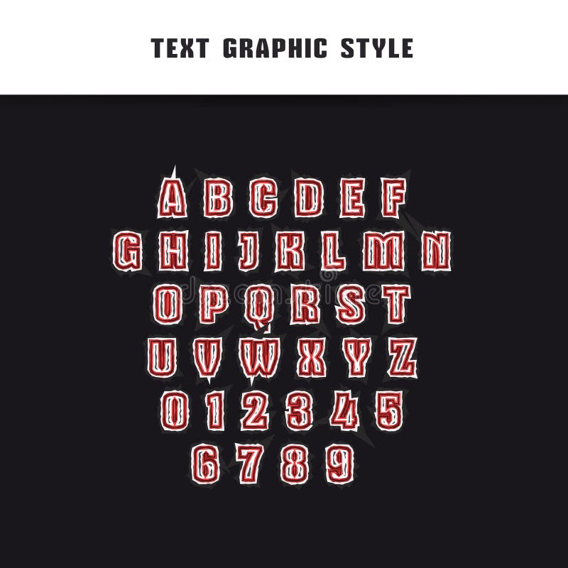 Text Graphic Style. Appearance for Illustrator. Vector royalty free illustration