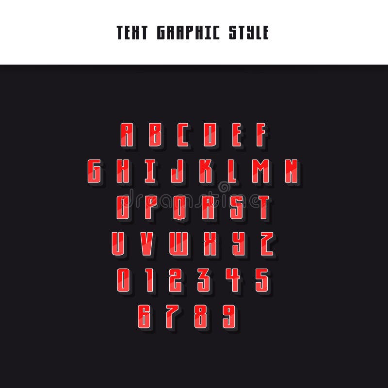 Text Graphic Style. Appearance for Illustrator. Vector royalty free illustration