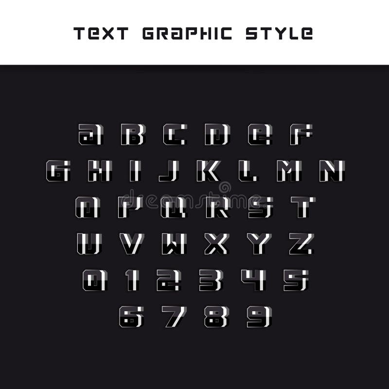 Text Graphic Style. Appearance for Illustrator. Vector stock illustration