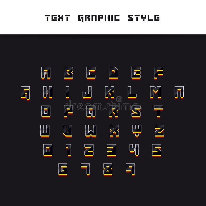 Text Graphic Style. Appearance for Illustrator. Vector vector illustration