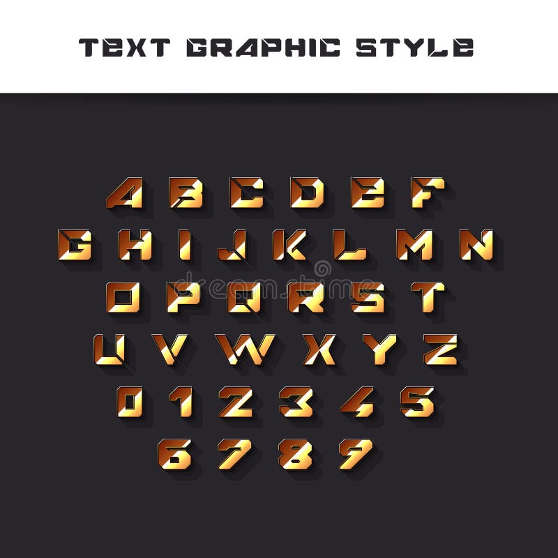 Text Graphic Style. Appearance for Illustrator. Vector royalty free illustration