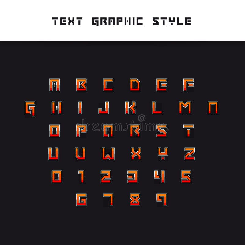 Text Graphic Style. Appearance for Illustrator. Vector stock illustration