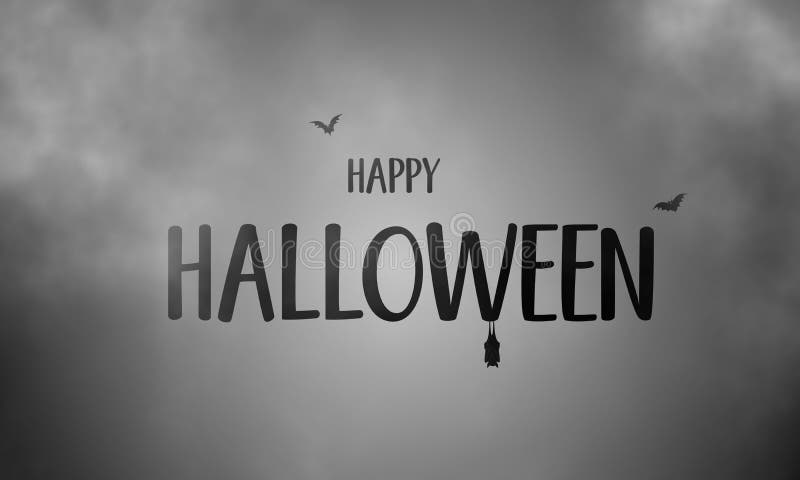 Text Happy Halloween on scary background vector illustration