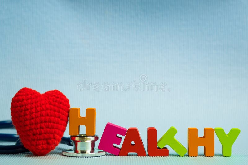 Text healthy alphabet with stethoscope, healthy and health care royalty free stock photography Text healthy alphabet with stethoscope, healthy and health care royalty free stock photography