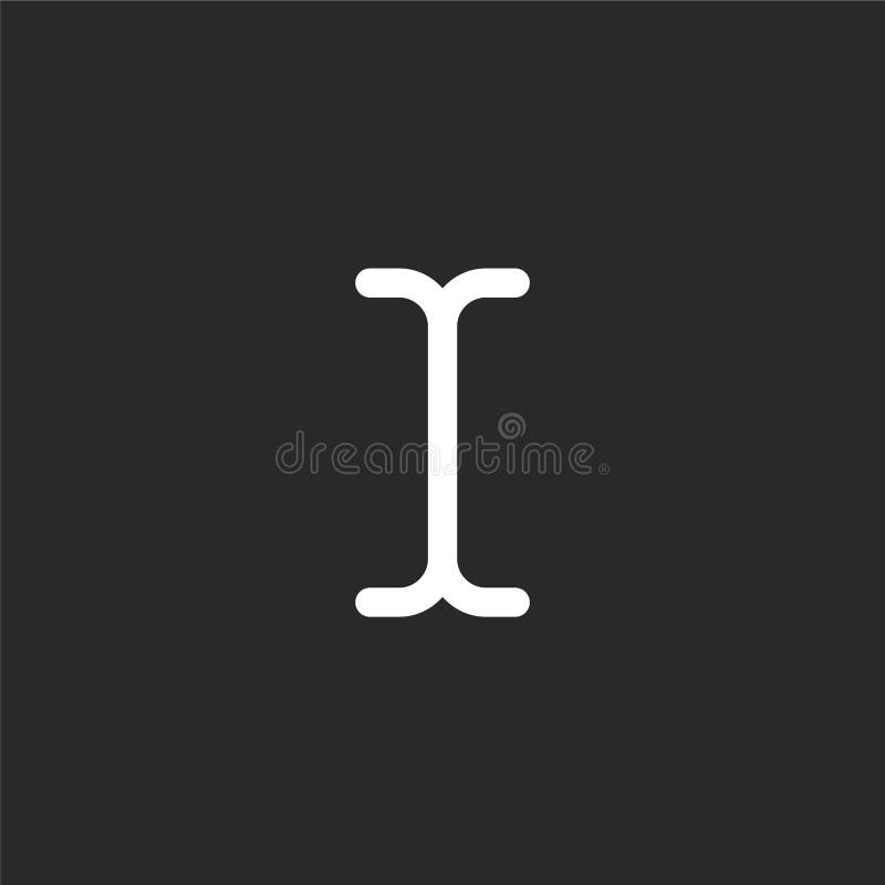 Text icon. Filled text icon for website design and mobile, app development. text icon from filled selection and cursors collection royalty free illustration