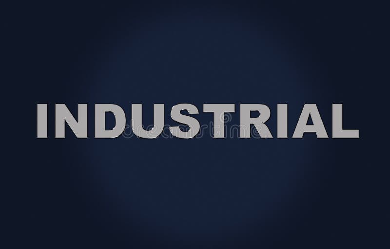 Text Industrial Metallic Font Effect Stock Illustration Illustration