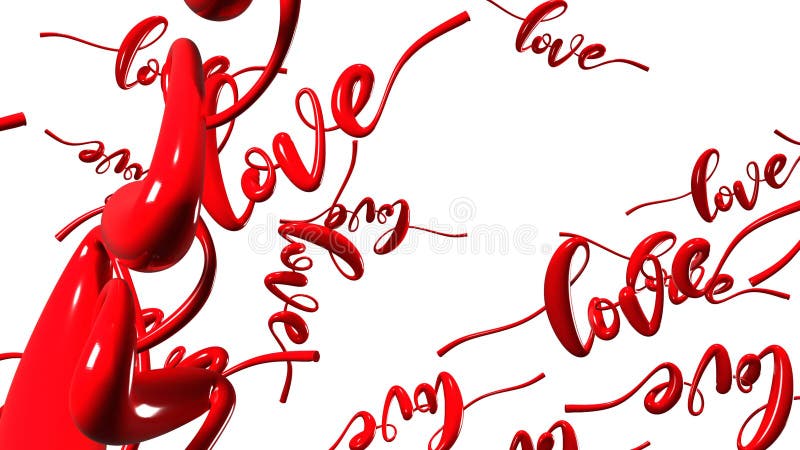 Text Loves in red. stock illustration