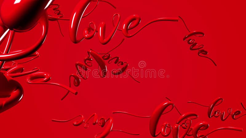 Text Loves in red. royalty free illustration