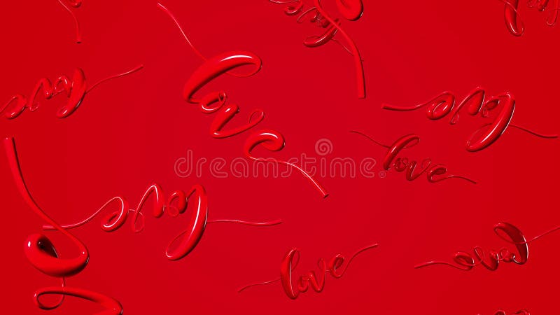 Text Loves in red. vector illustration