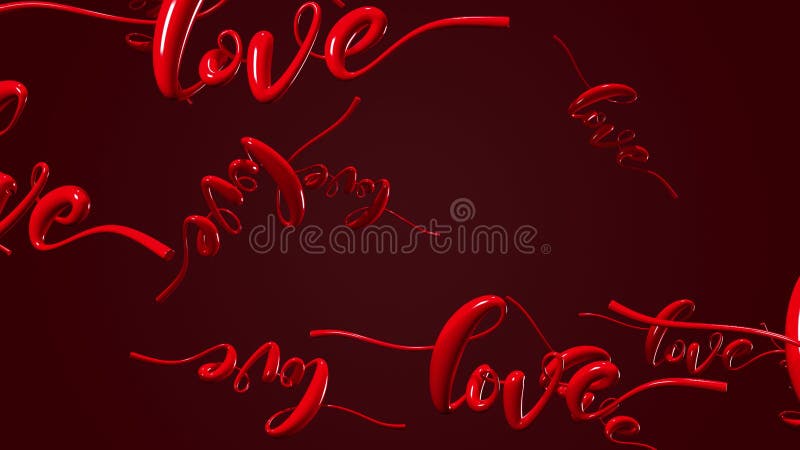 Text Loves in red. vector illustration