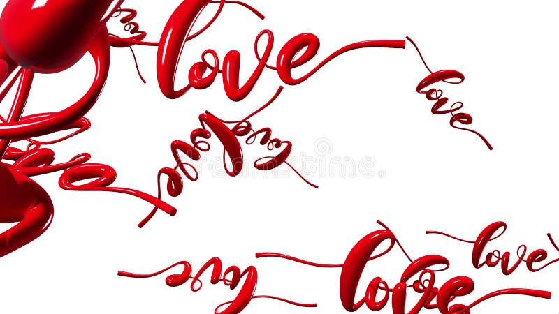 Text Loves in red. royalty free illustration
