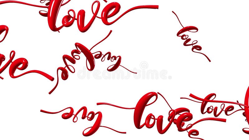 Text Loves in red. vector illustration