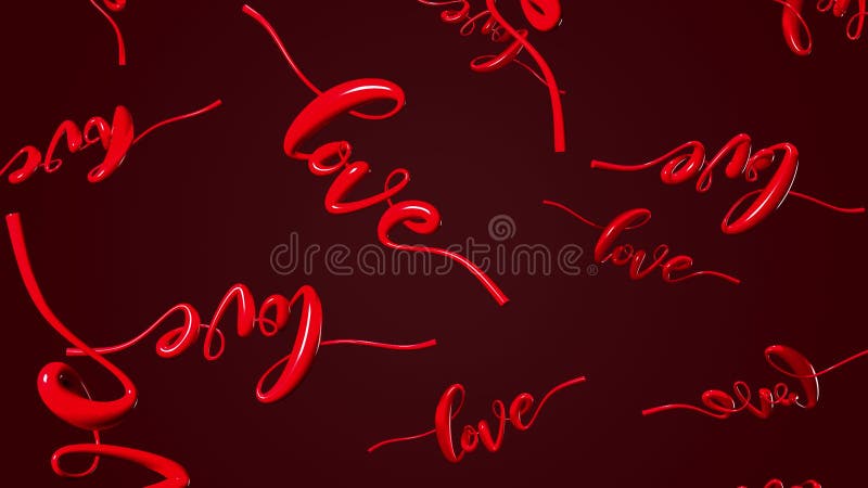Text Loves in red. vector illustration