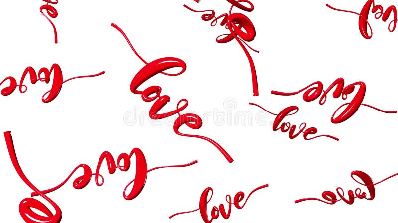 Text Loves in red. vector illustration