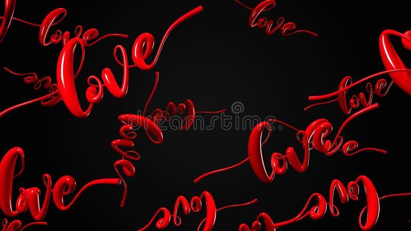 Text Loves in red. stock illustration