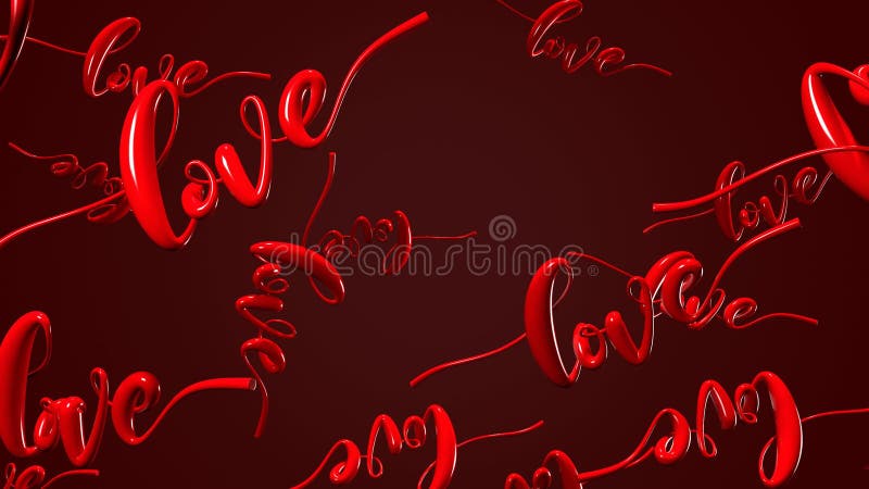 Text Loves in red. vector illustration