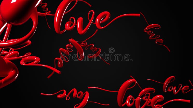Text Loves in red. royalty free illustration