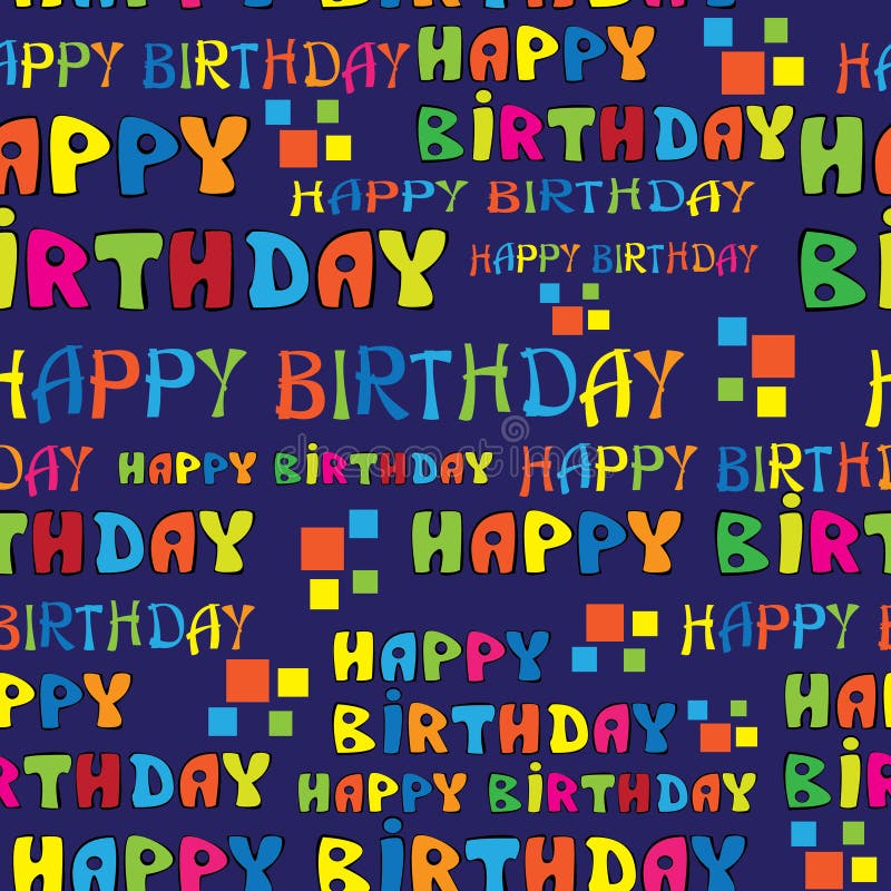Text nahtloses Muster ALLES GUTE ZUM GEBURTSTAG vektor abbildung Text nahtloses Muster ALLES GUTE ZUM GEBURTSTAG vektor abbildung
