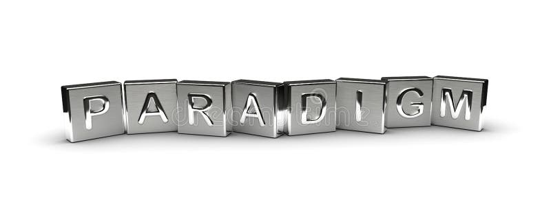 Text paradigmă metal stock illustration