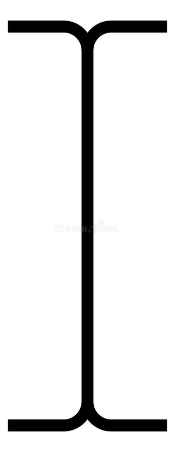 Text selection cursor. Edit mode mouse pointer isolated on white background