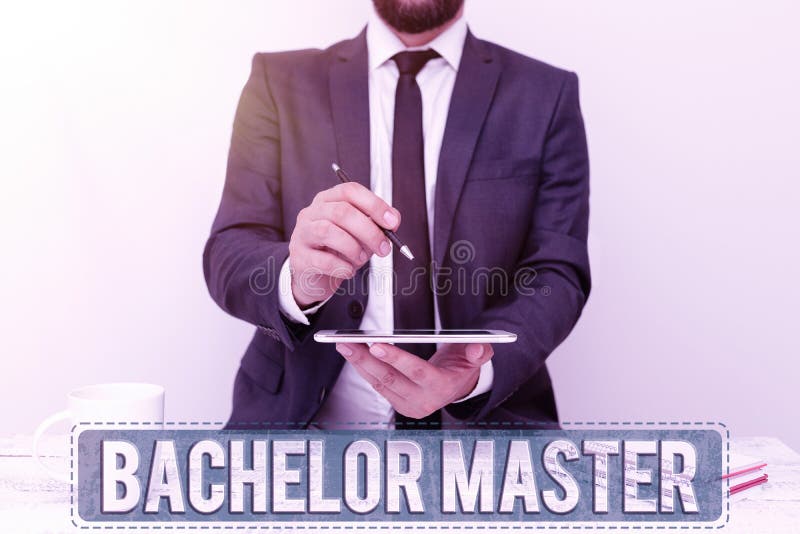 Writing displaying text Bachelor Master. Business approach An advanced degree completed after bachelor s is degree. Text showing inspiration Bachelor Master, Internet Concept An advanced degree completed after bachelor s is degree Presenting Communication Technology Smartphone Voice And Video Calling